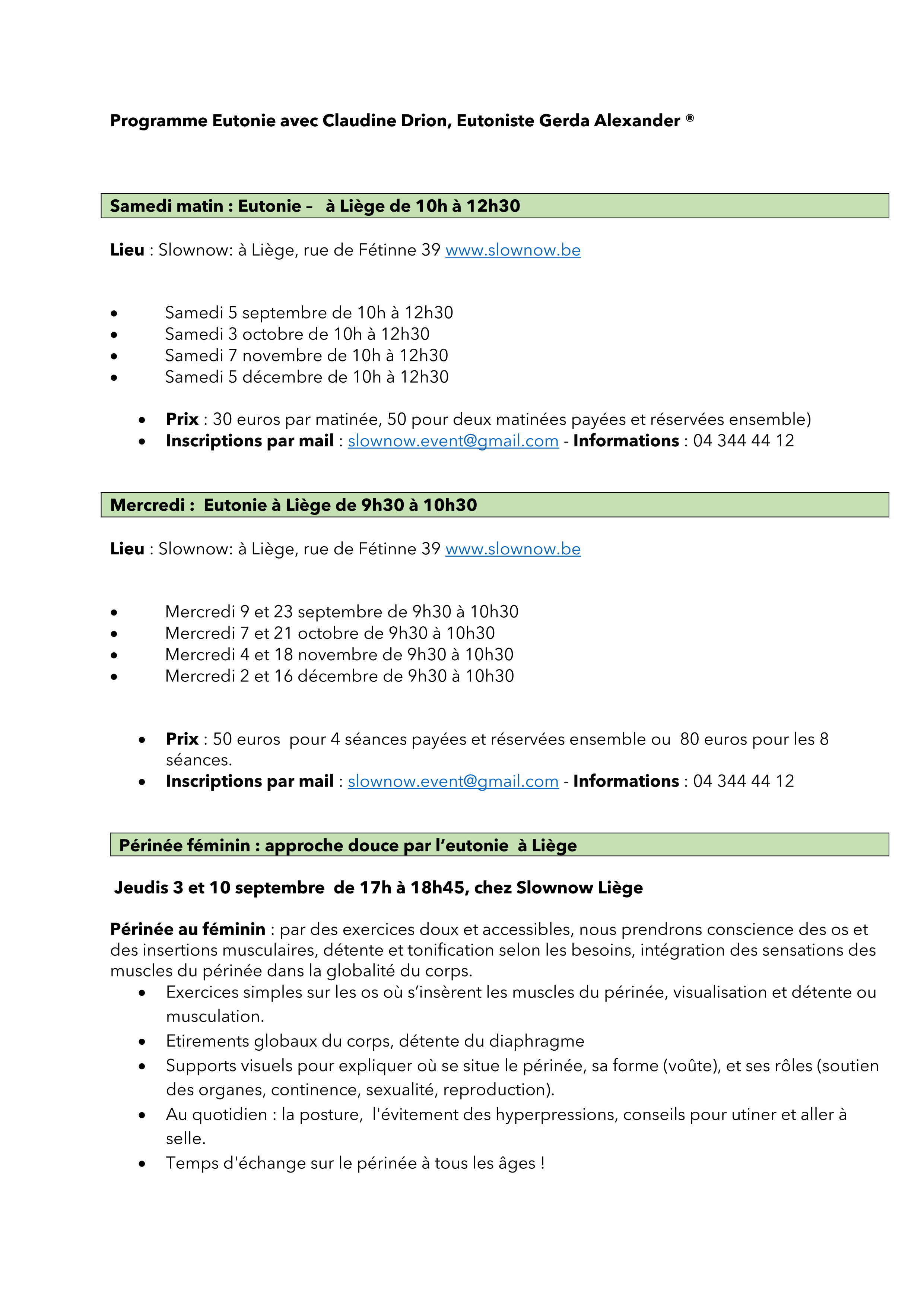 Programme EUTONIE Claudine Drion 01